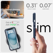 Spigen Liquid Air Armor Designed For iPhone 15 Case (2023), Military-Grade Protection, Navy Blue