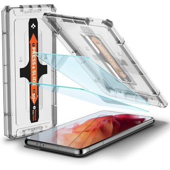 Spigen Tempered Glass Screen Protector Glas Tr Ez Fit, Designed For Galaxy S21, 2021, Pack Of 2