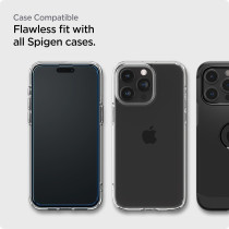 Spigen Tempered Glass Screen Protector Glastr Alignmaster Designed For iPhone 15 Pro Max - Edge To Edge Protection, Pack Of 2
