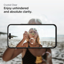 Spigen Tempered Glass Screen Protector Glastr Alignmaster Designed For iPhone 15 Pro Max - Edge To Edge Protection, Pack Of 2