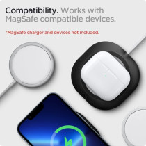 Spigen Mag Fit Designed For Magsafe Charger Pad Cover Case Compatible With iPhone 15, iPhone 14, iPhone 13, iPhone 12 Models, Airpod Pro, Airpod Pro 2, Airpod 3, Black
