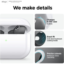 Elago 6 Pairs, Compatible With Airpods Pro 2 Ear Tips With Earbuds Cover, Compatible With Apple Airpods Pro 2nd Generation, 3 Sizes Large Plus Medium Plus Small, Dark Grey