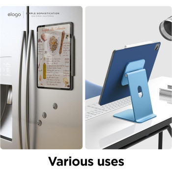 Elago Case For iPad Pro 12.9 6th, 5th, 4th Generation - iPad Case With Magnetic Attachment To Metal Materials, Compatible With Apple iPad Pencil And Elago Pencil Case, Blue