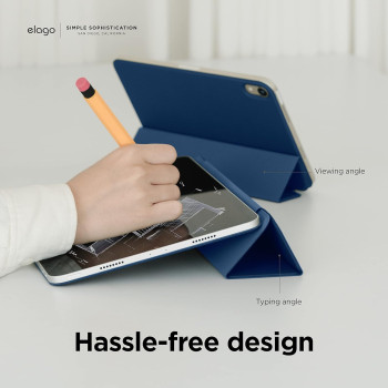 Elago Case For iPad Pro 12.9 6th, 5th, 4th Generation - iPad Case With Magnetic Attachment To Metal Materials, Compatible With Apple iPad Pencil And Elago Pencil Case, Blue