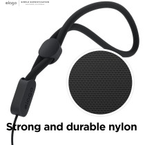 Elago Lanyard Compatible With Airpods Pro 2, Nylon Wrist Strap, Anti Drop, Extra Security, Adjustable Button, Widely Applicable, Black