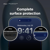 Elago Tempered Glass Plus Screen Protector Compatible With iPhone 15-9H Surface Hardness, Anti-Fingerprint, Shatter-Proof, Scratch Protection, Crystal Clear Clarity, Bubble-Free