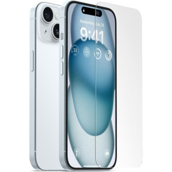 Elago Tempered Glass Plus Screen Protector Compatible With iPhone 15-9H Surface Hardness, Anti-Fingerprint, Shatter-Proof, Scratch Protection, Crystal Clear Clarity, Bubble-Free