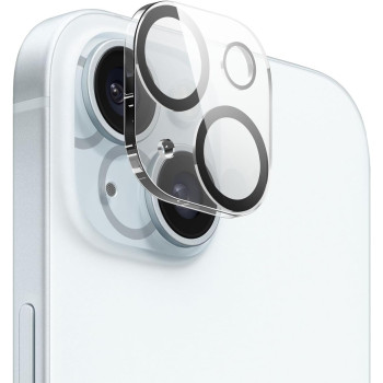Elago 1Pc Tempered Glass Plus Camera Lens Protector Compatible With iPhone 15 And iPhone 15 Plus - 9H Surface Hardness, Anti-Fingerprint, Shatter-Proof, Scratch Protection, Crystal Clear Clarity, Bubble-Free