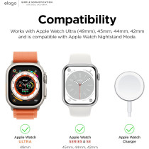 Elago W10 Stand Compatible With Apple Watch Ultra, Series 8/7/6/5/4/3/2/1/Se (49mm, 45mm, 44mm,42mm), Dark Grey, Compatible With Nightstand Mode