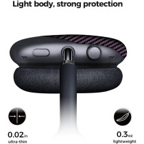Monocarbon Genuine Carbon Fiber Case For Airpods Max Headphones, With Airpods Max Cover, Ultra Protective, Matte Purple