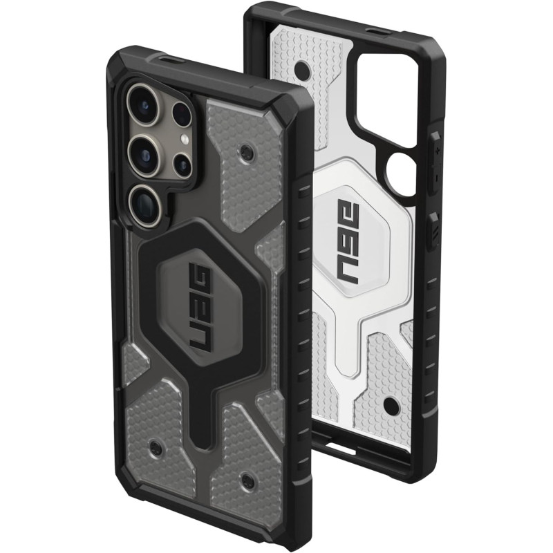 Urban Armor Gear Uag Designed For Samsung Galaxy S24 Ultra Case 6.8 Inch, Pathfinder Clear Ice, Magnetic Charging Rugged Military Drop-Proof Impact Resistant Non-Slip Transparent Protective Cover