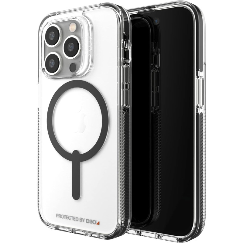 Zagg Santa Cruz Snap Case Apple iPhone 14 Pro, D30 Drop Protection Up To (13Ft, 4M), Wireless Charging Compatible, Reinforced Top, Bottom And Edges, Black