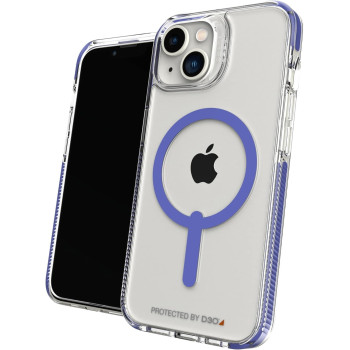 Zagg Gear4 Santa Cruz Snap Case Apple iPhone 14, D30 Drop Protection Up To (13Ft, 4M), Wireless Charging Compatible, Reinforced Top, Bottom And Edges Periwinkle, Blue