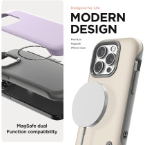VRS Design Phone Case For iPhone 15 Pro Max, Compatible With Magsafe Terra Guard Modeern Premium Modern Style Dual Protection Magnetic Case For iPhone 15 Pro Max, Purple