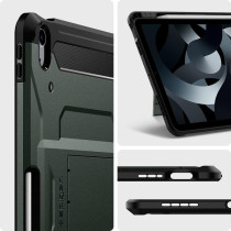 Spigen Tough Armor Pro Designed For iPad Air 11 Inch, Case (2024), 10.9 Inch, 5th/4th Generation Case (2022/2020) With Pencil Holder, Military Green
