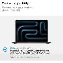 Spigen Urban Fit Designed For New Macbook Pro 14 Inch, M3 / M3 Pro / M3 Max (2023) And M2 Pro / M2 Max A2779 (2023) / M1 Pro / M1 Max A2442 (2021) Protective Hard Shell Case, Black