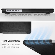 Spigen Urban Fit Designed For New Macbook Pro 14 Inch, M3 / M3 Pro / M3 Max (2023) And M2 Pro / M2 Max A2779 (2023) / M1 Pro / M1 Max A2442 (2021) Protective Hard Shell Case, Black