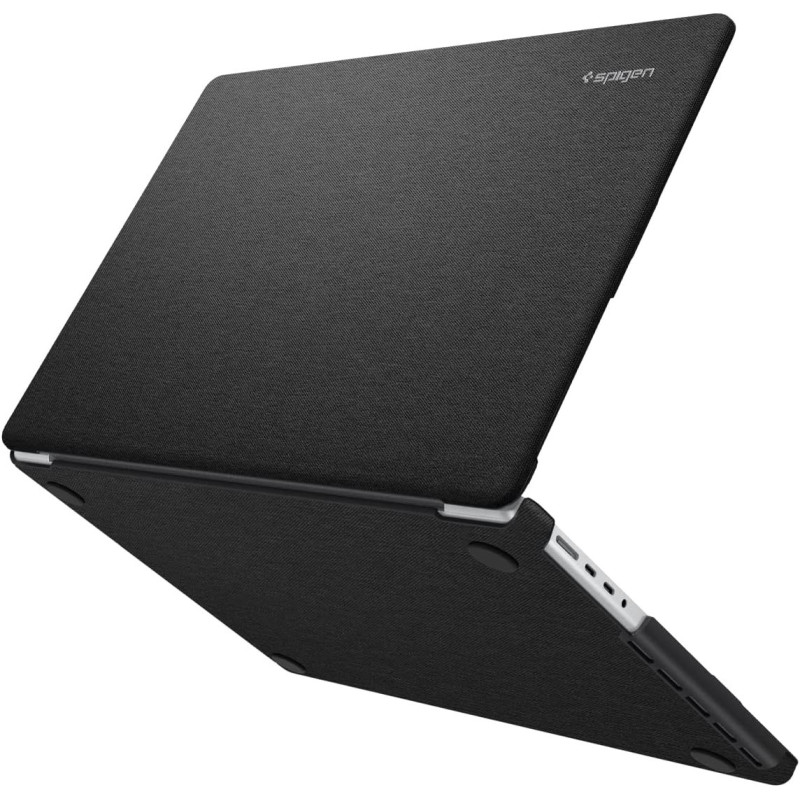 Spigen Urban Fit Designed For New Macbook Pro 14 Inch, M3 / M3 Pro / M3 Max (2023) And M2 Pro / M2 Max A2779 (2023) / M1 Pro / M1 Max A2442 (2021) Protective Hard Shell Case, Black