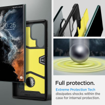 Spigen Tough Armor Designed For Galaxy S22 Ultra Case 2022, Abyss Green