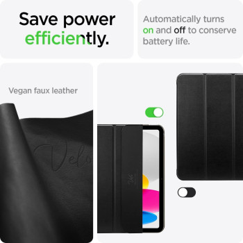 Spigen Smart Fold Designed For iPad 10.9 Inch Case iPad 10Th Generation Case 2022, Black