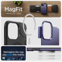 Spigen Tough Armor (Magfit) Compatible With Magsafe Designed For iPhone 14 Pro Max Case 2022, Deep Purple