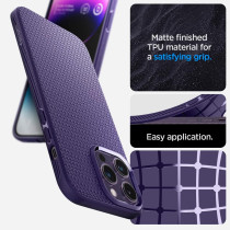 Spigen Liquid Air Armor Designed For iPhone 14 Pro Case 2022, Deep Purple