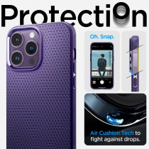 Spigen Liquid Air Armor Designed For iPhone 14 Pro Case 2022, Deep Purple