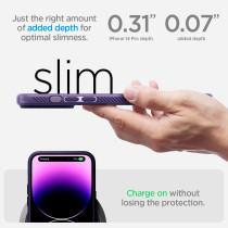 Spigen Liquid Air Armor Designed For iPhone 14 Pro Case 2022, Deep Purple