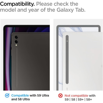 Spigen Rugged Armor Pro Designed For Samsung Galaxy Tab S9 Ultra Case 14.6 Inch, 2023 (SM-X91) / Galaxy Tab S8 Ultra Premium Protective Tri-Fold Cover With Auto Sleep/Wake And S Pen Holder, Black