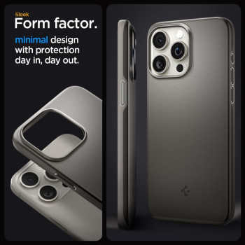 Spigen Thin Fit Designed For iPhone 15 Pro Case (2023), Military-Grade Protection, Not Compatible With Magsafe, Gunmetal
