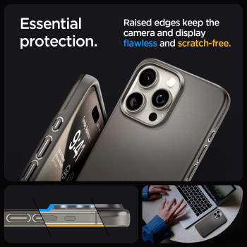 Spigen Thin Fit Designed For iPhone 15 Pro Case (2023), Military-Grade Protection, Not Compatible With Magsafe, Gunmetal