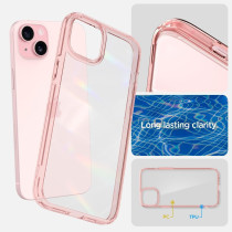 Spigen Ultra Hybrid Designed For iPhone 15 Case (2023), Anti-Yellowing, Military-Grade Protection, Rose Crystal
