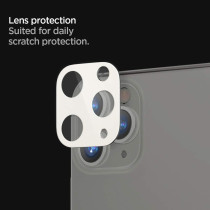 Spigen Camera Lens Screen Protector Glastr Optik Designed For iPhone 11 Pro/iPhone 11 Pro Max, Silver, Pack Of 2