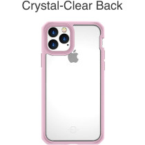Itskins Hybrid Solid Protective Phone Case Compatible With iPhone 11 Pro, Slim Hybrid Case, Anti-Yellowing, And Heavy Duty Shockproof Cover, Military Phone Case, Coral And Pink