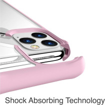 Itskins Hybrid Solid Protective Phone Case Compatible With iPhone 11 Pro, Slim Hybrid Case, Anti-Yellowing, And Heavy Duty Shockproof Cover, Military Phone Case, Coral And Pink