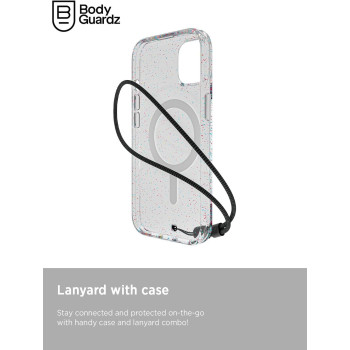 BodyGuardz Carve Clear For iPhone 15 Case, Ultra-Slim Shockproof Military Grade Tested 16FT Drop Rating, Compatible With Magsafe And Wireless Charging, Responsive Buttons, Multicolor