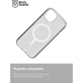 BodyGuardz Carve Clear For iPhone 15 Case, Ultra-Slim Shockproof Military Grade Tested 16FT Drop Rating, Compatible With Magsafe And Wireless Charging, Responsive Buttons, Multicolor