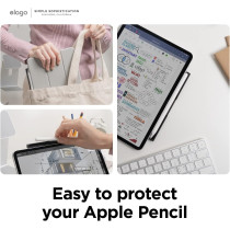 Elago Metal Pencil Holder Compatible With Apple Pencil Pro And Apple Pencil 2nd Generation, Compatible With Apple Magic Keyboard, Smart Keyboard Folio And Other Magnetic Cases For iPad