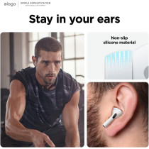 Elago 6 Pairs, Compatible With Airpods Pro 2 Ear Tips With Earbuds Cover, Compatible With Apple Airpods Pro 2nd Generation 3 Sizes Large Plus Medium Plus Small, Nightglow Blue