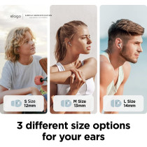 Elago 6 Pairs, Compatible With Airpods Pro 2 Ear Tips With Earbuds Cover, Compatible With Apple Airpods Pro 2nd Generation 3 Sizes Large Plus Medium Plus Small, Nightglow Blue