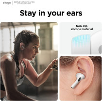 Elago 6 Pairs, Compatible With Airpods Pro 2 Ear Tips With Earbuds Cover, Compatible With Apple Airpods Pro 2nd Generation 3 Sizes Large Plus Medium Plus Small, White