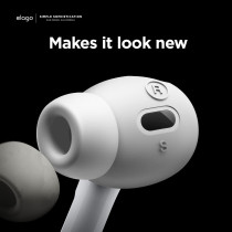 Elago 6 Pairs, Compatible With Airpods Pro 2 Ear Tips With Earbuds Cover, Compatible With Apple Airpods Pro 2nd Generation 3 Sizes Large Plus Medium Plus Small, White