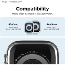 Elago Duo Case Compatible With Apple Watch 9/8/7/6/5/4/SE, Compatible With iWatch 45mm 44mm, Full Protection (Hard Pc Plus TPU Material), Full Access To Screen, Two Pcs Included, Light Blue Plus Clear