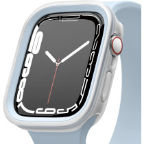 Elago Duo Case Compatible With Apple Watch 9/8/7/6/5/4/SE, Compatible With iWatch 45mm 44mm, Full Protection (Hard Pc Plus TPU Material), Full Access To Screen, Two Pcs Included, Light Blue Plus Clear
