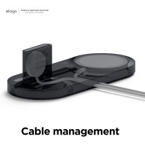 Elago W Stand Designed For Magsafe Charger Stand For All Apple Watch Chargers, iPhone 15, 14, 13, 12 Series/Airpods Pro, Airpods Pro 2, Airpods 3, Black