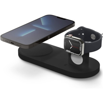 Elago W Stand Designed For Magsafe Charger Stand For All Apple Watch Chargers, iPhone 15, 14, 13, 12 Series/Airpods Pro, Airpods Pro 2, Airpods 3, Black