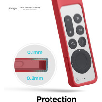 Elago R2 Slim Case Compatible With 2022 Apple TV 4K HD Siri Remote 3rd Generation, Compatible With 2021 Apple TV Siri Remote 2nd - Slim, Light, Scratch-Free, Full Access To All Functions, Red