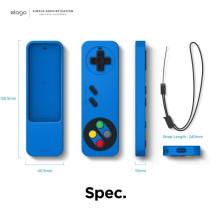 Elago R4 Retro Apple TV Remote Case Compatible With Apple TV Siri Remote 1st Generation - Classic Controller Design, Blue