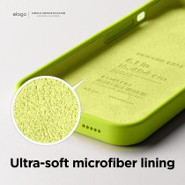 Elago Compatible With iPhone 14 Pro Case, Liquid Silicone Case, Full Body Protective Cover, Shockproof, Slim Phone Case, Anti-Scratch Soft Microfiber Lining, 6.1 Inch, Neon Yellow