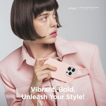 Elago Compatible With iPhone 15 Case, Liquid Silicone Case, Full Body Protective Cover, Shockproof, Slim Phone Case, Anti-Scratch Soft Microfiber Lining, 6.1 Inch, Lovely Pink